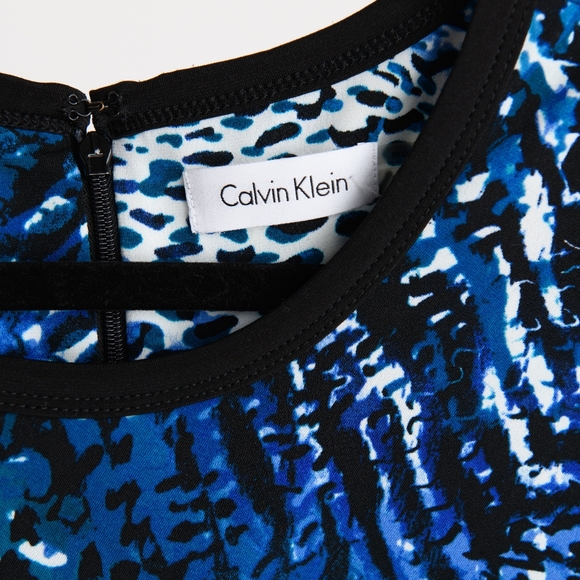 Calvin Kevin Midnight Blue Print Dress - Picture 4 of 4